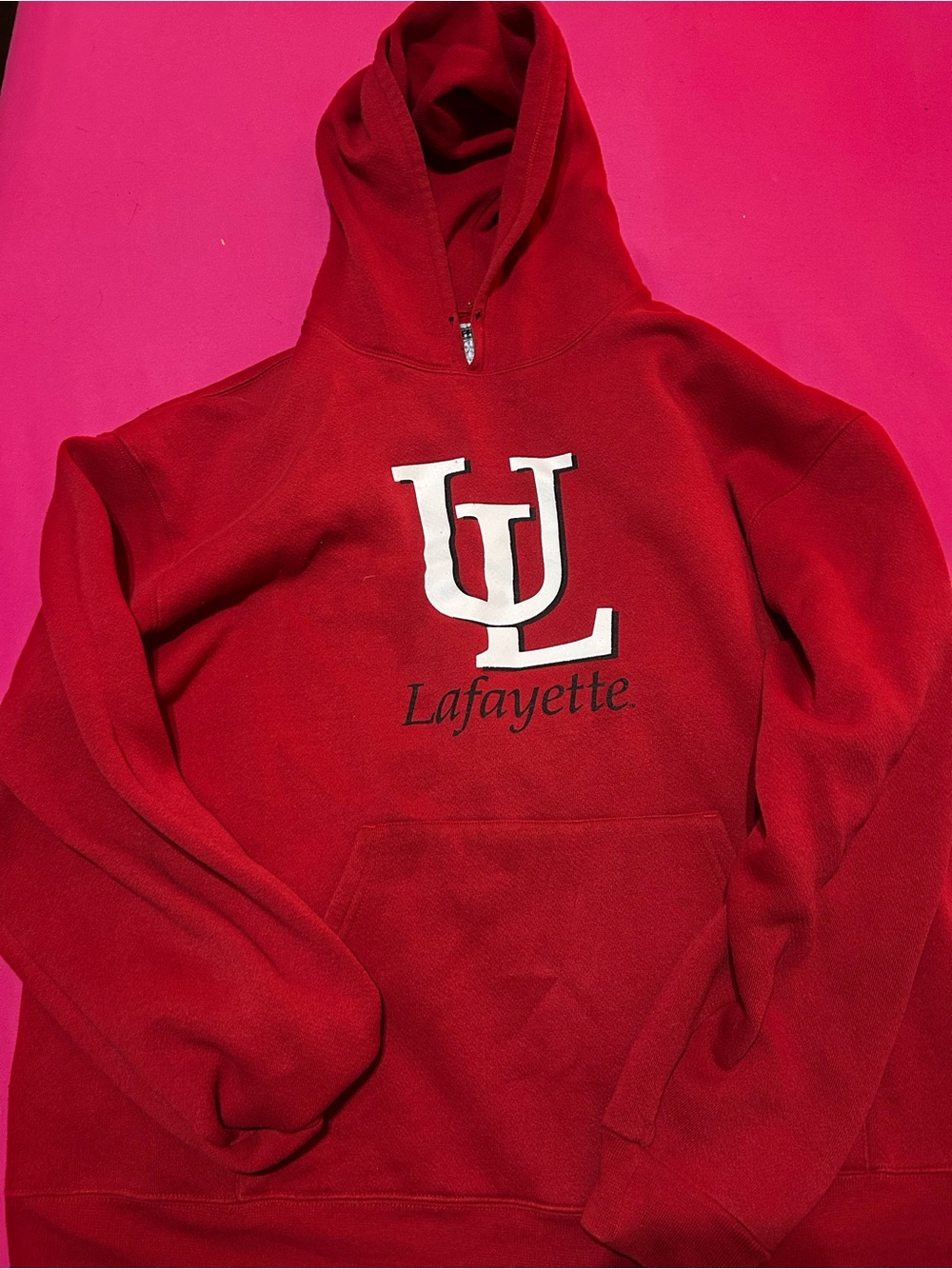 Soffe Red Pullover Hoodie with Inside Label